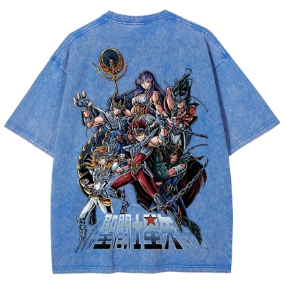 Saint Seiya Printed Unisex Washed T-Shirt