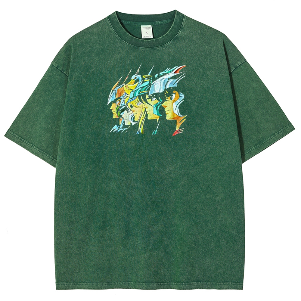 Saint Seiya Printed Unisex Washed T-Shirt