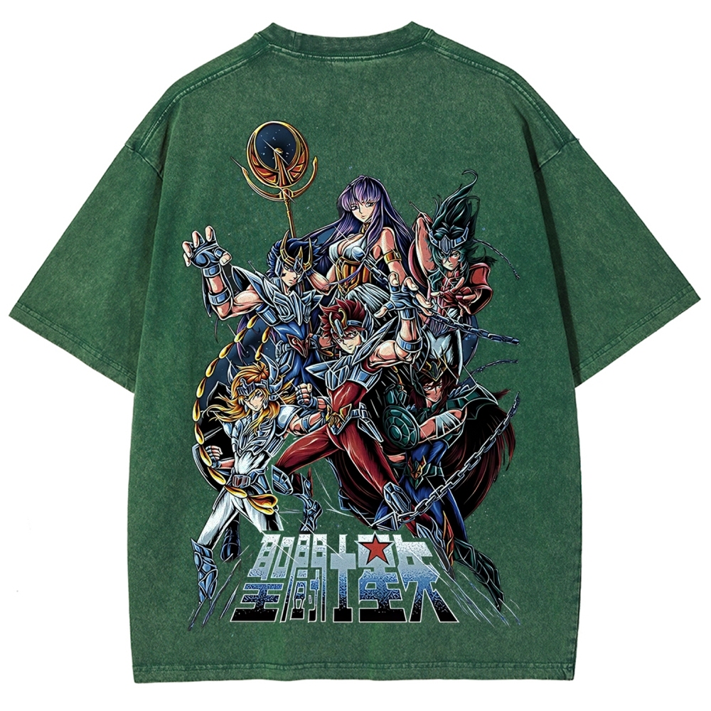 Saint Seiya Printed Unisex Washed T-Shirt