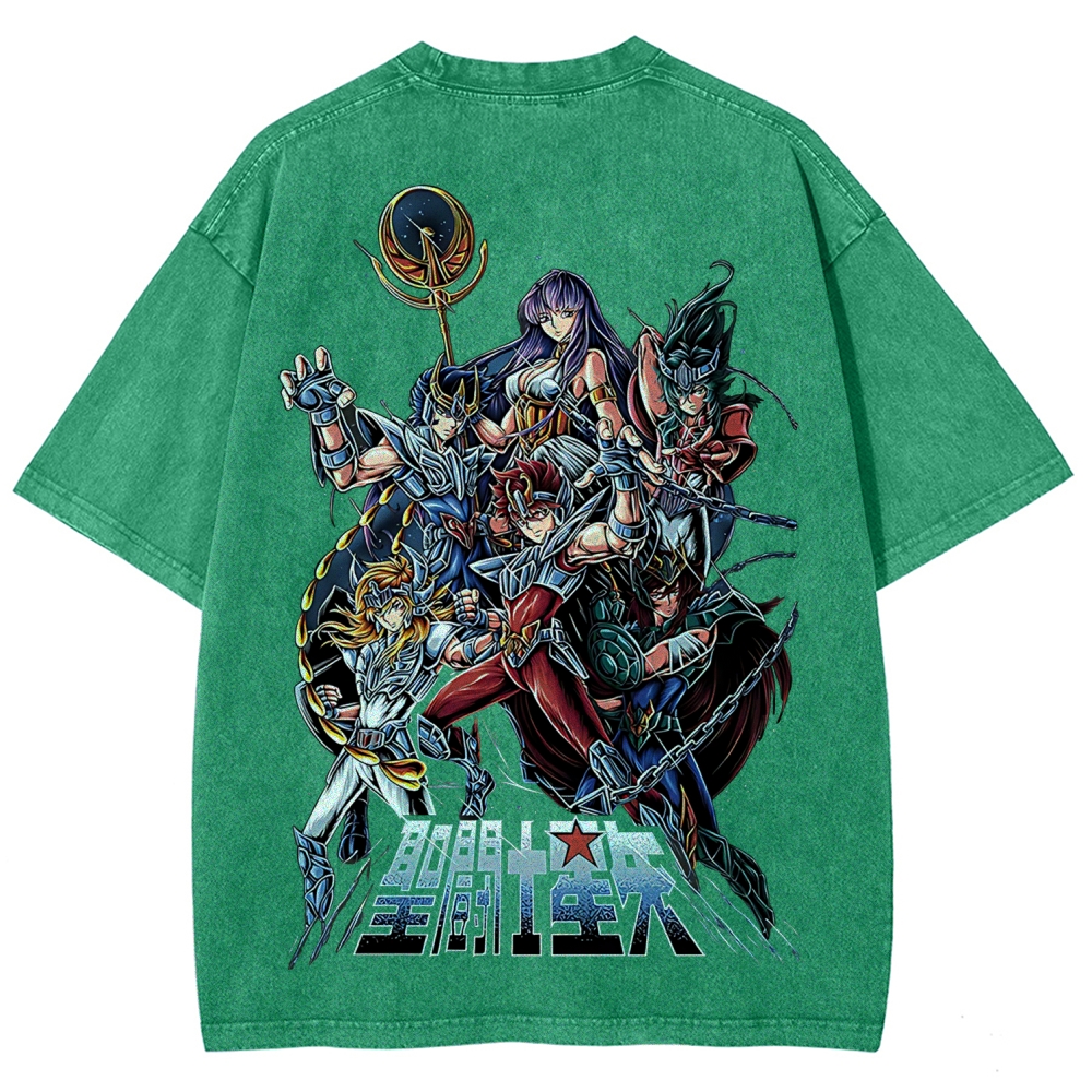 Saint Seiya Printed Unisex Washed T-Shirt
