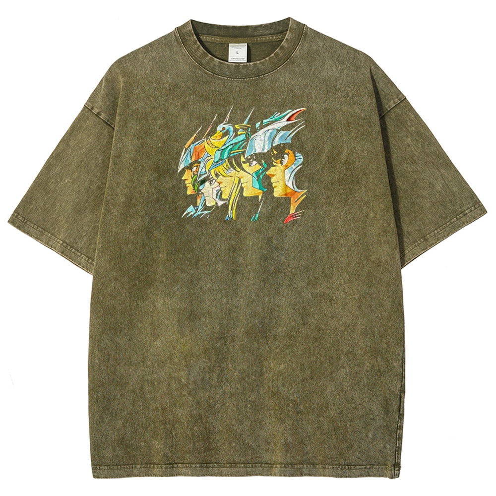 Saint Seiya Printed Unisex Washed T-Shirt