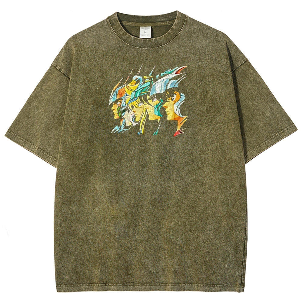 Saint Seiya Printed Unisex Washed T-Shirt