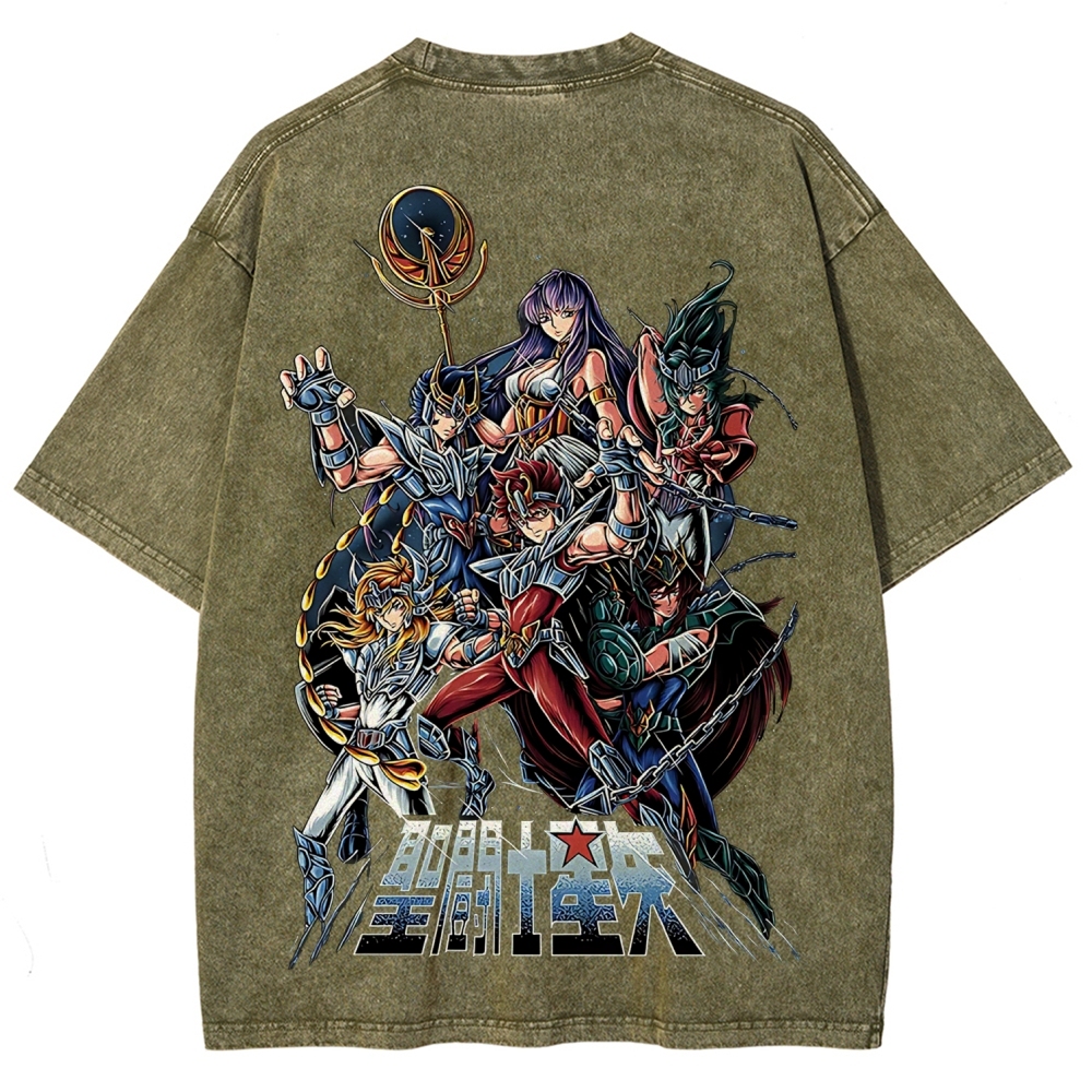 Saint Seiya Printed Unisex Washed T-Shirt