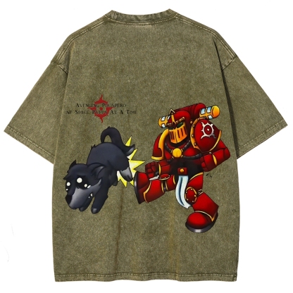 Warhammer 40k Thousand Sons Printed Unisex Washed T-Shirt
