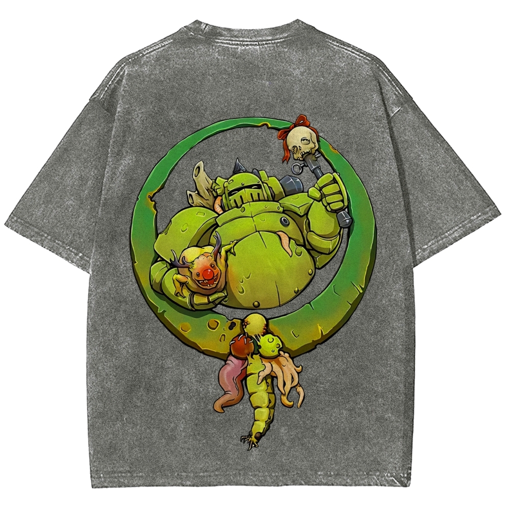 Nurgle Warhammer 40k Printed Unisex Washed T-Shirt 2603000904