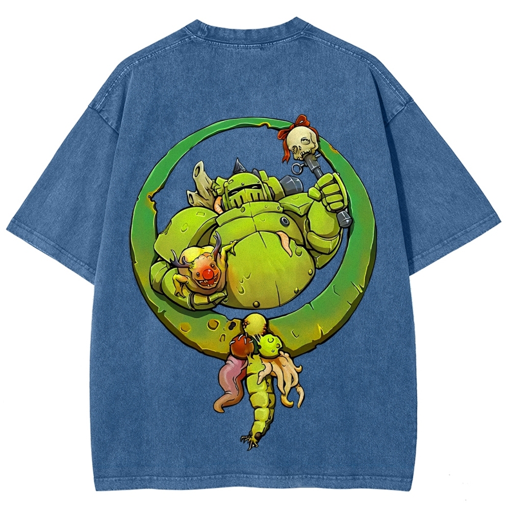 Nurgle Warhammer 40k Printed Unisex Washed T-Shirt 2603000904