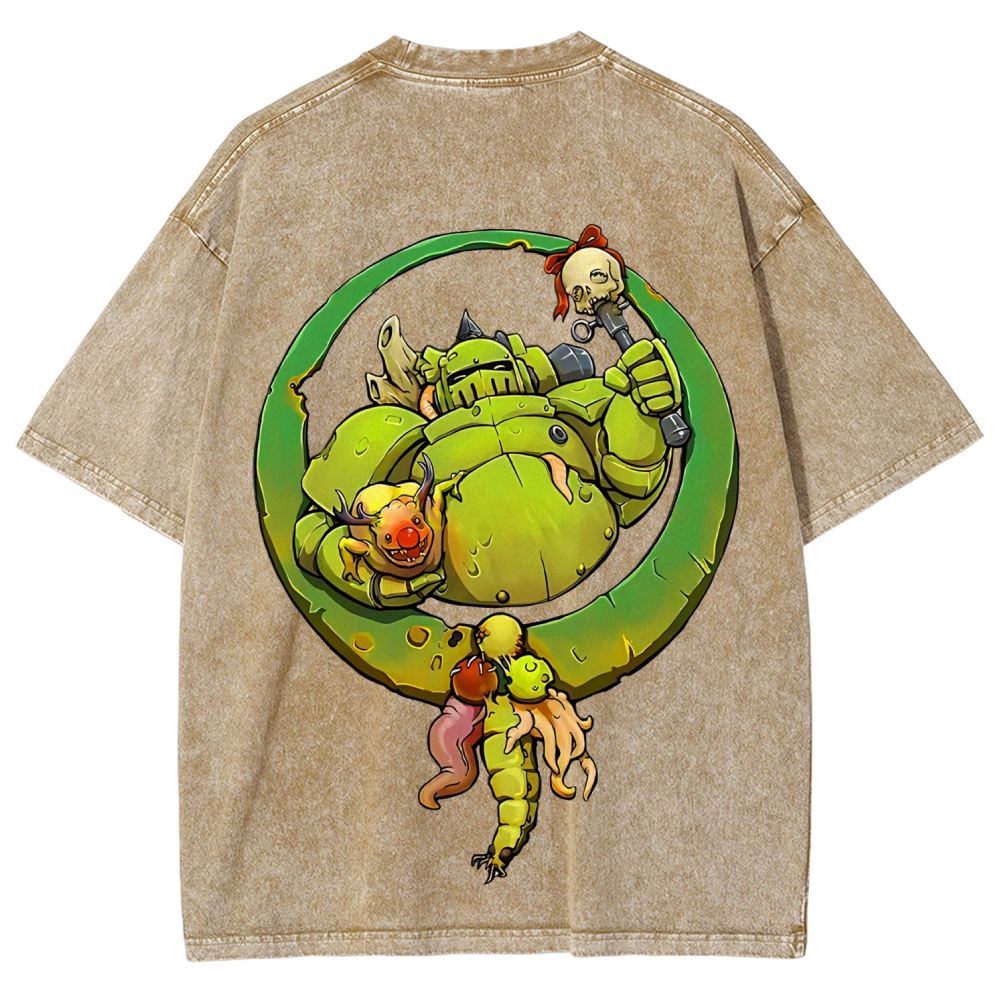 Nurgle Warhammer 40k Printed Unisex Washed T-Shirt 2603000904