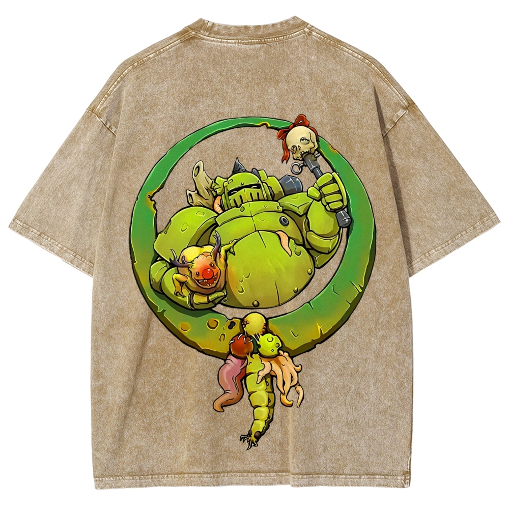 Nurgle Warhammer 40k Printed Unisex Washed T-Shirt 2603000904