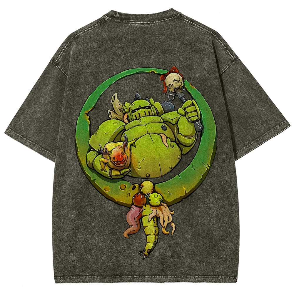 Nurgle Warhammer 40k Printed Unisex Washed T-Shirt 2603000904