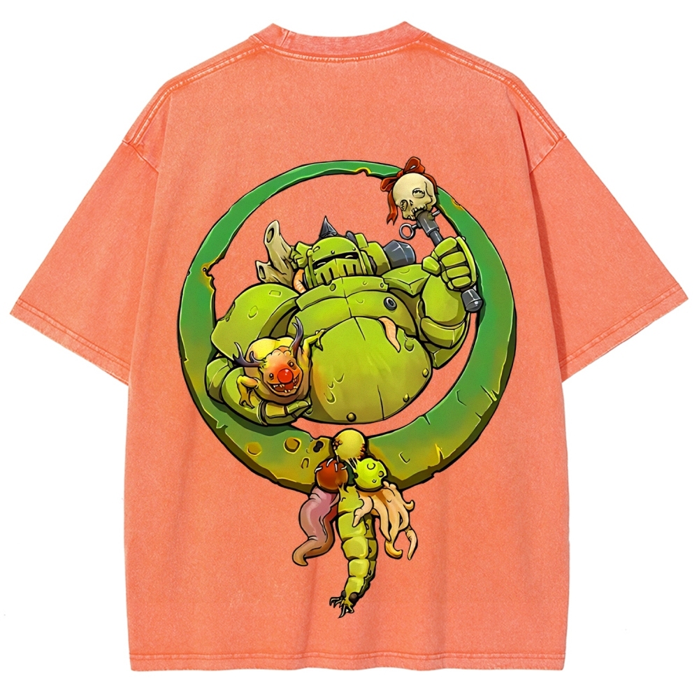 Nurgle Warhammer 40k Printed Unisex Washed T-Shirt 2603000904