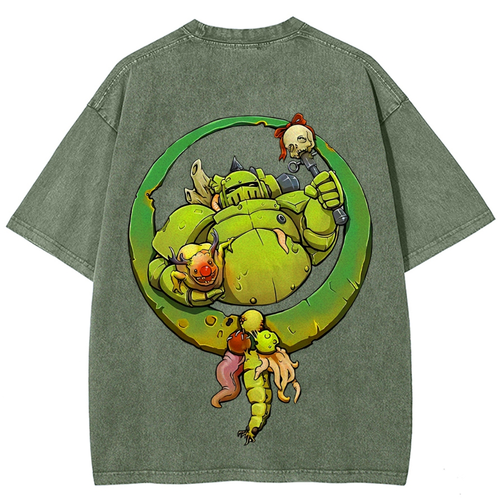 Nurgle Warhammer 40k Printed Unisex Washed T-Shirt 2603000904