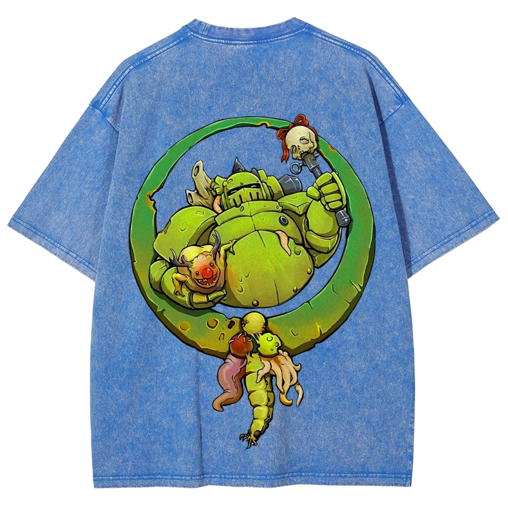 Nurgle Warhammer 40k Printed Unisex Washed T-Shirt 2603000904