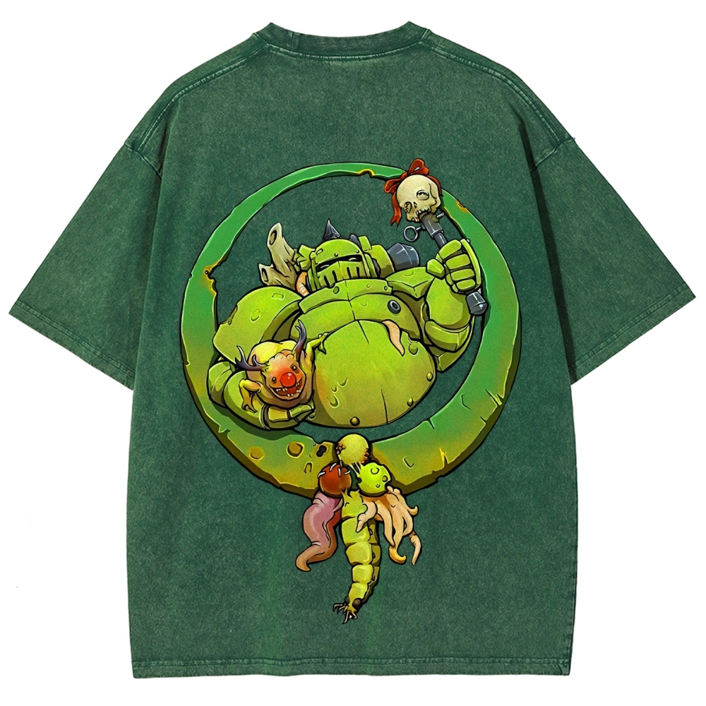 Nurgle Warhammer 40k Printed Unisex Washed T-Shirt 2603000904