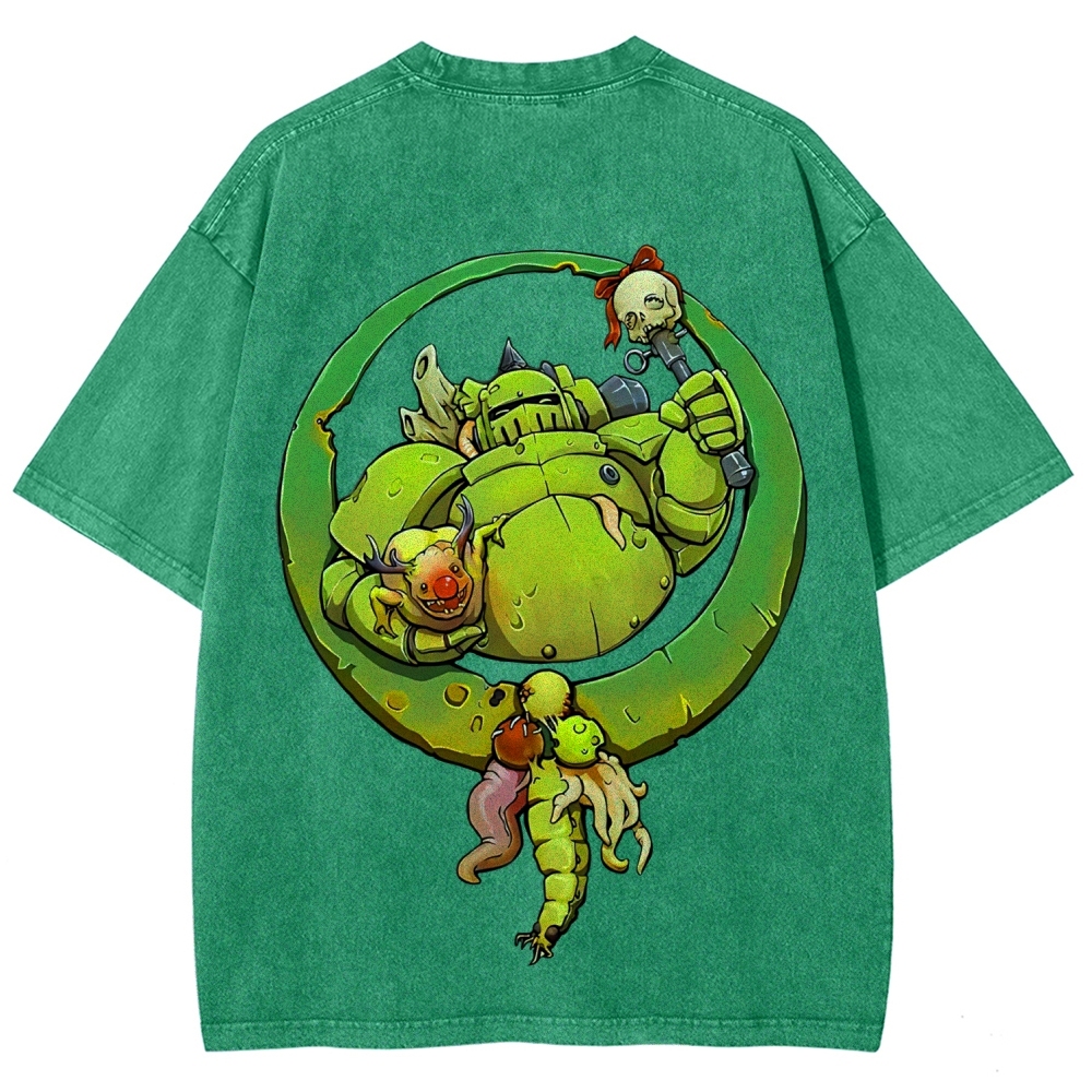 Nurgle Warhammer 40k Printed Unisex Washed T-Shirt 2603000904