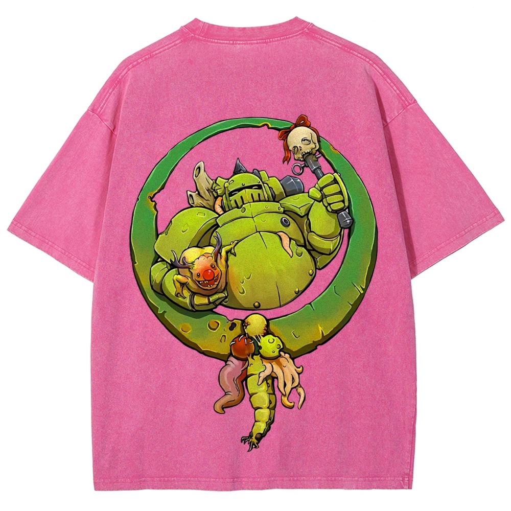 Nurgle Warhammer 40k Printed Unisex Washed T-Shirt 2603000904