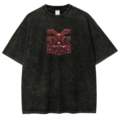 Warhammer 40K KHORNE the Blood God Unisex Fit Washed T-Shirt 2603001242