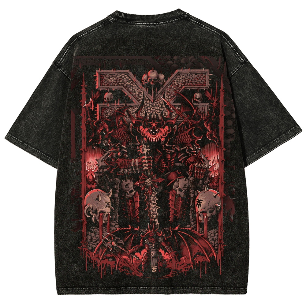 Warhammer 40K KHORNE the Blood God Unisex Fit Washed T-Shirt 2603001242