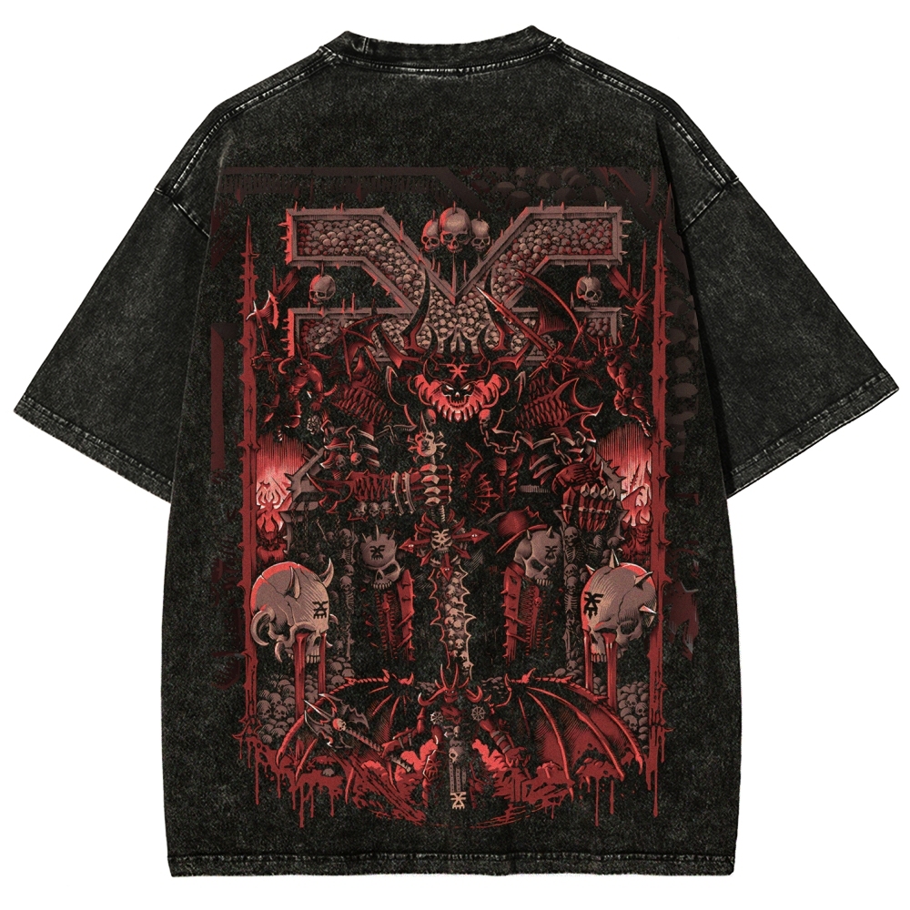 Warhammer 40K KHORNE the Blood God Unisex Fit Washed T-Shirt 2603001242