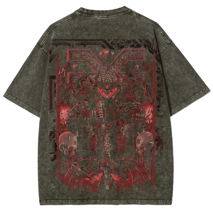 Warhammer 40K KHORNE the Blood God Unisex Fit Washed T-Shirt 2603001242