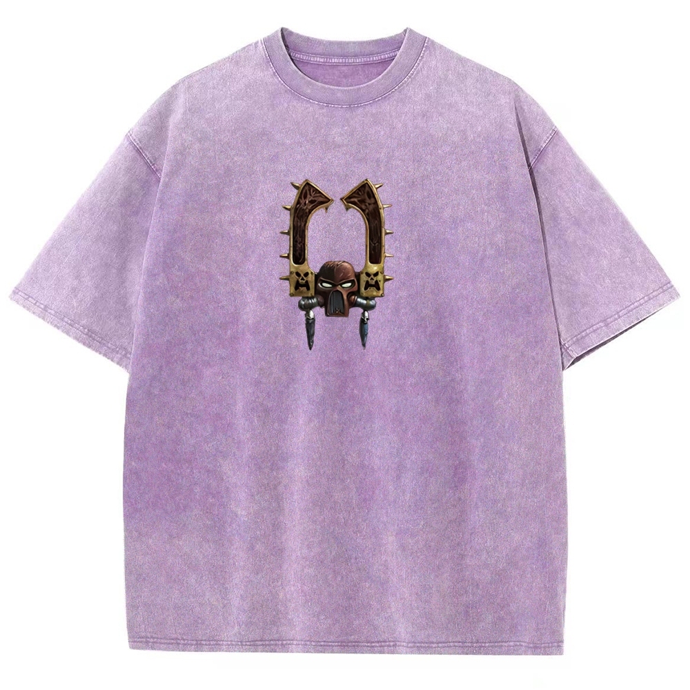 Kharn The Betrayer Warhammer 40K Printed Unisex Washed T-Shirt