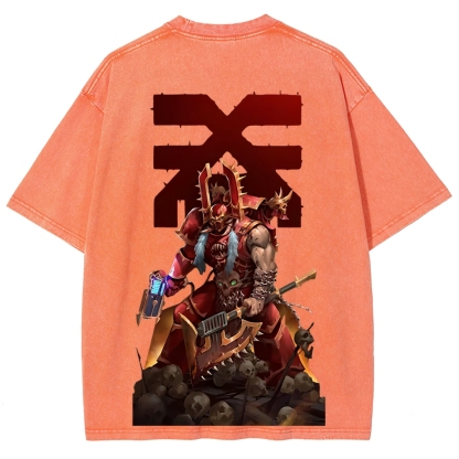 Kharn The Betrayer Warhammer 40K Printed Unisex Washed T-Shirt