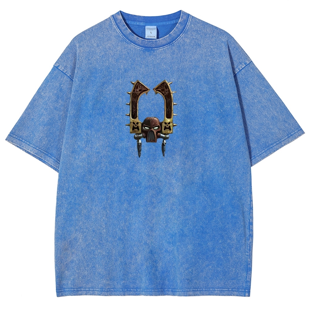 Kharn The Betrayer Warhammer 40K Printed Unisex Washed T-Shirt