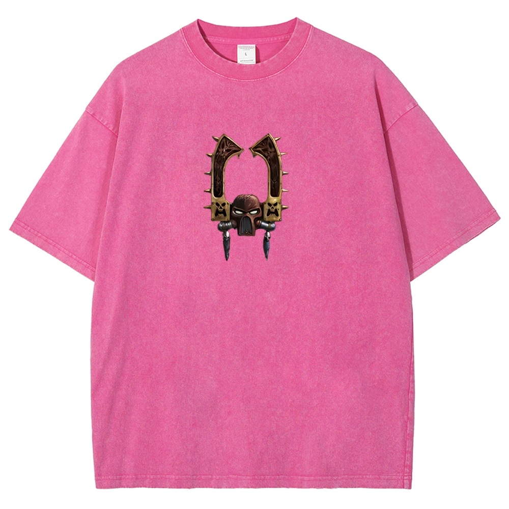 Kharn The Betrayer Warhammer 40K Printed Unisex Washed T-Shirt