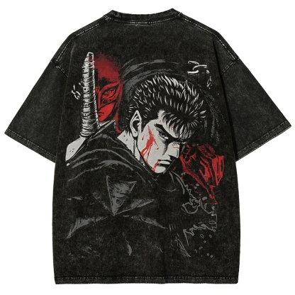 BERSERK Unisex Fit Washed T-Shirt 2603001248