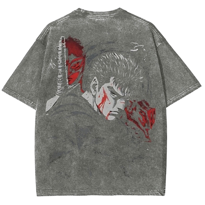 BERSERK Unisex Fit Washed T-Shirt 2603001248
