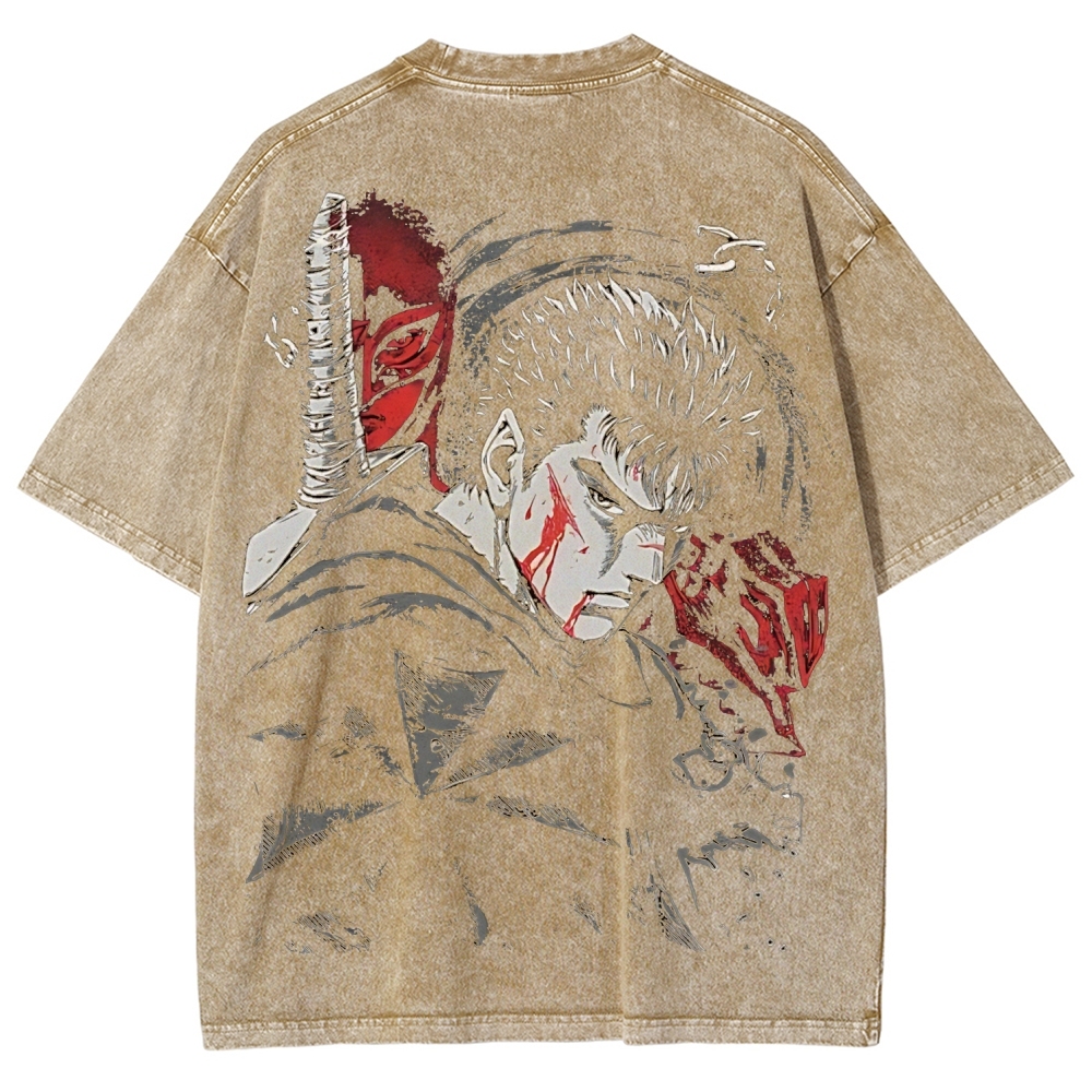 BERSERK Unisex Fit Washed T-Shirt 2603001248
