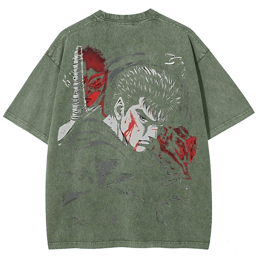BERSERK Unisex Fit Washed T-Shirt 2603001248