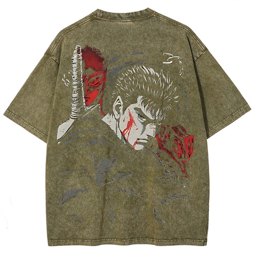 BERSERK Unisex Fit Washed T-Shirt 2603001248