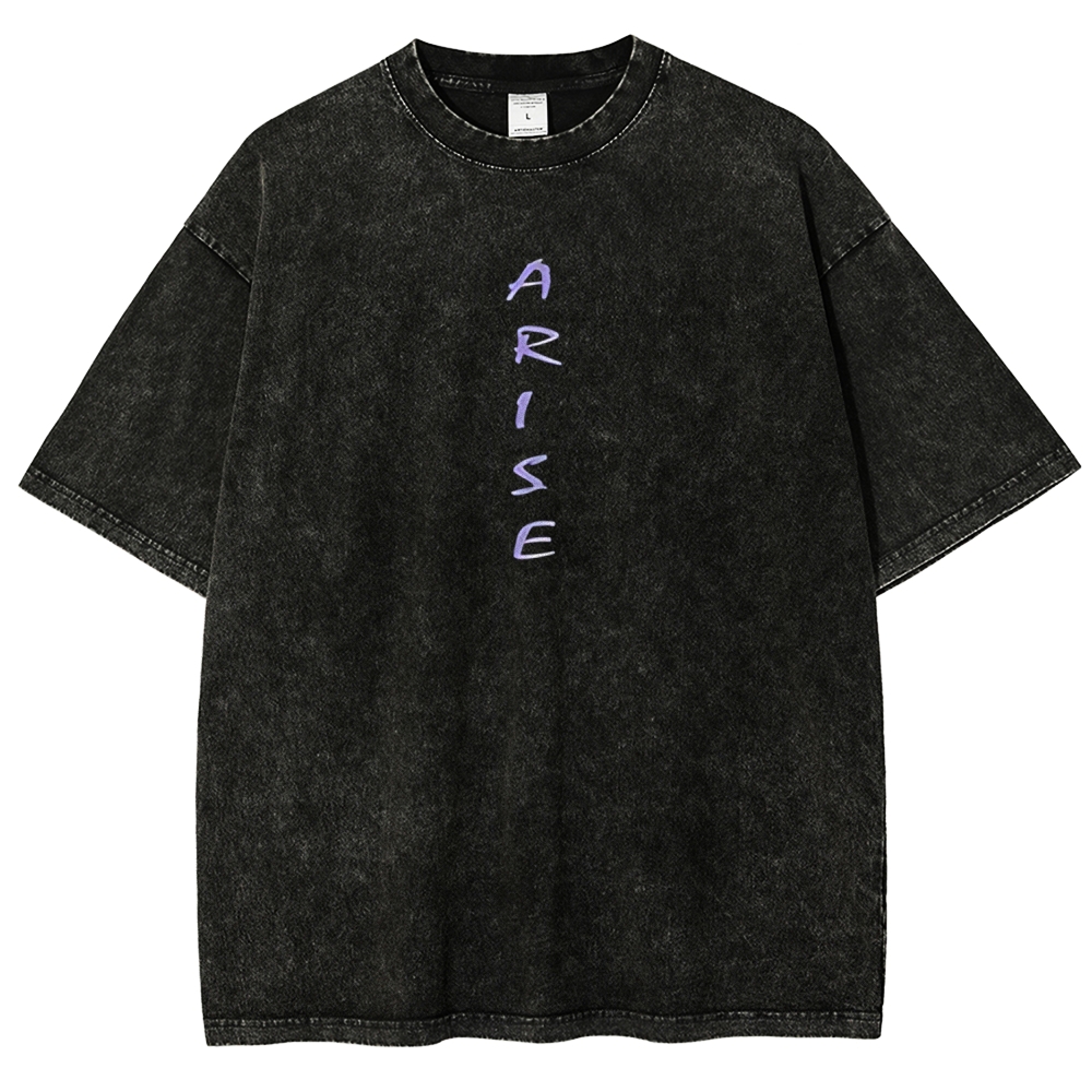 Arise Solo Leveling Pinted Unisex Washed T-Shirt 2603001264