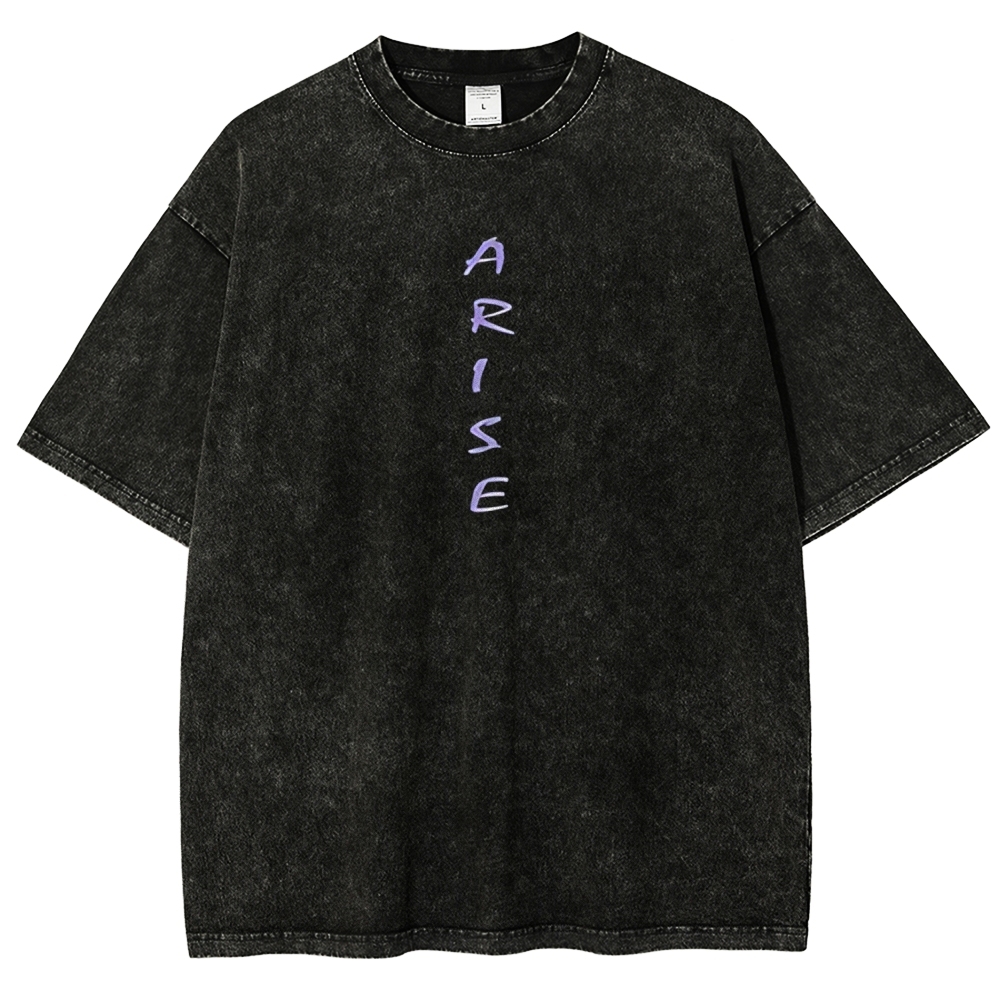 Arise Solo Leveling Pinted Unisex Washed T-Shirt 2603001264