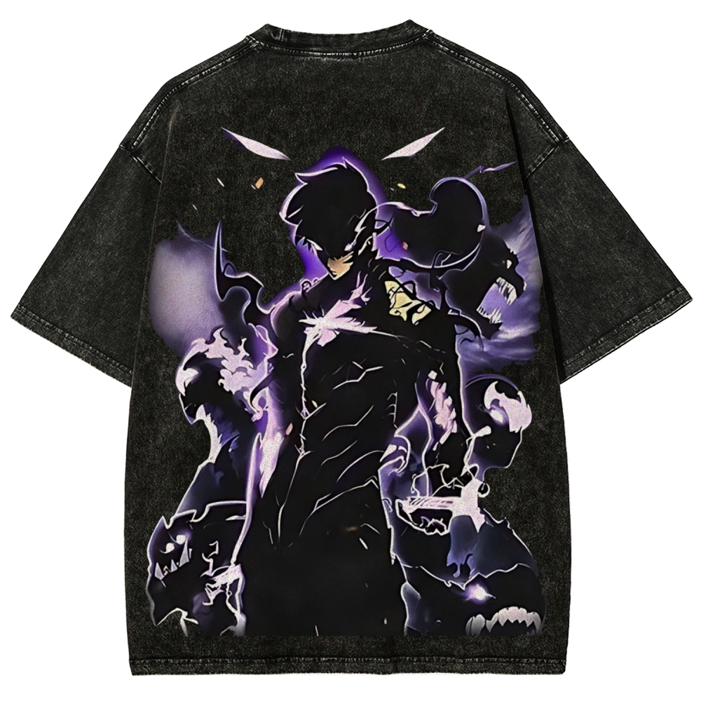 Arise Solo Leveling Pinted Unisex Washed T-Shirt 2603001264