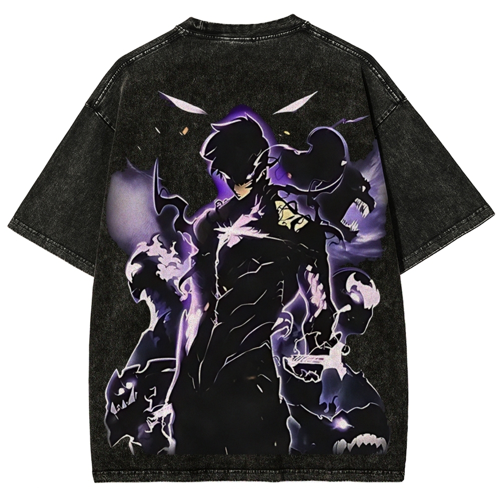 Arise Solo Leveling Pinted Unisex Washed T-Shirt 2603001264