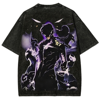 Arise Solo Leveling Pinted Unisex Washed T-Shirt 2603001264