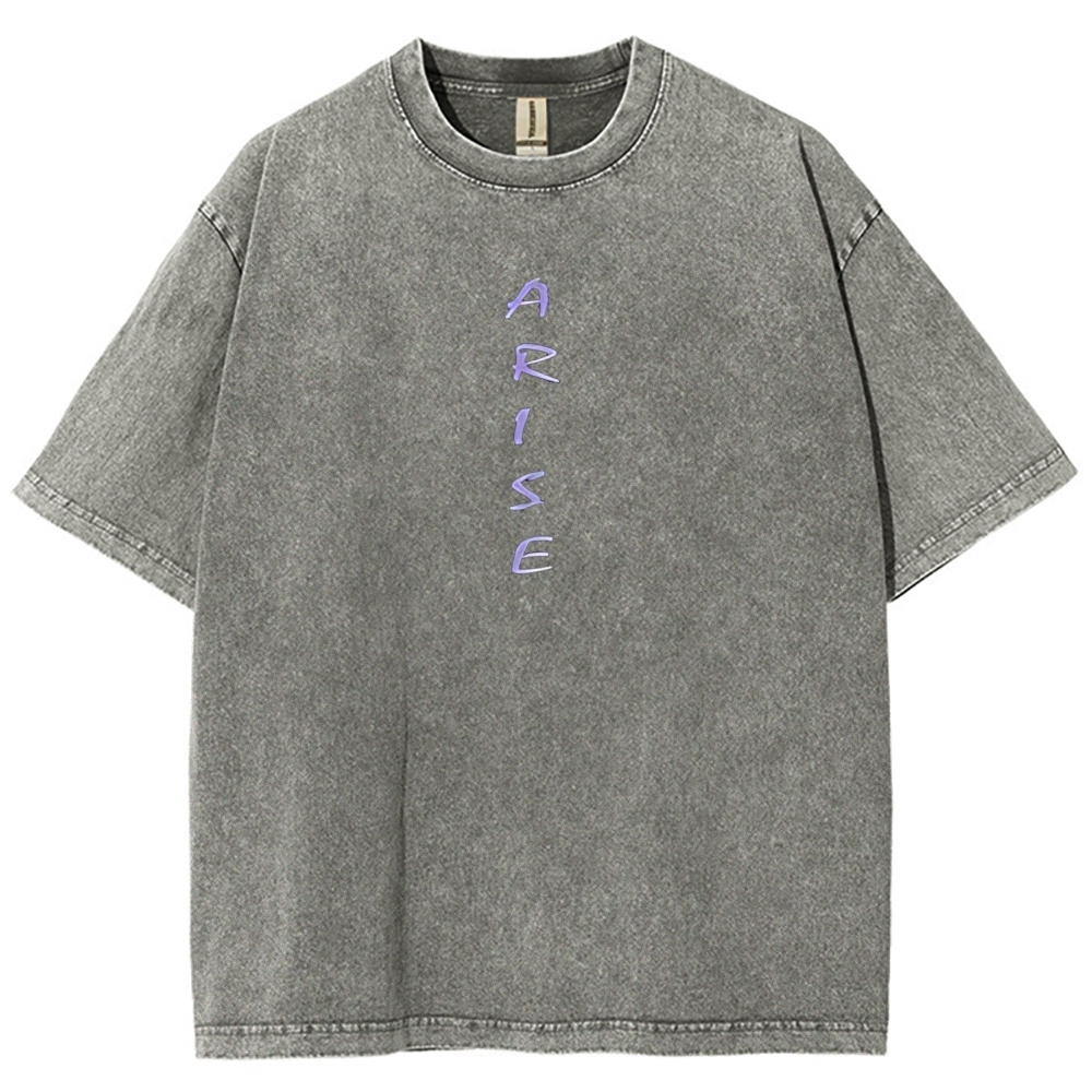 Arise Solo Leveling Pinted Unisex Washed T-Shirt 2603001264
