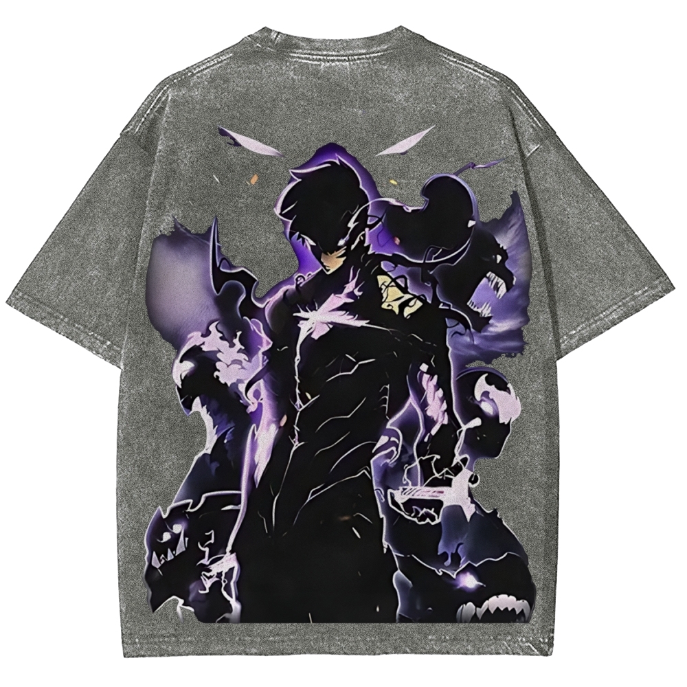 Arise Solo Leveling Pinted Unisex Washed T-Shirt 2603001264