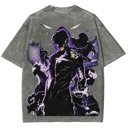 Arise Solo Leveling Pinted Unisex Washed T-Shirt 2603001264