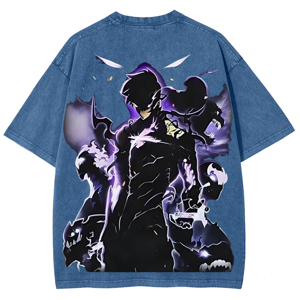 Arise Solo Leveling Pinted Unisex Washed T-Shirt 2603001264