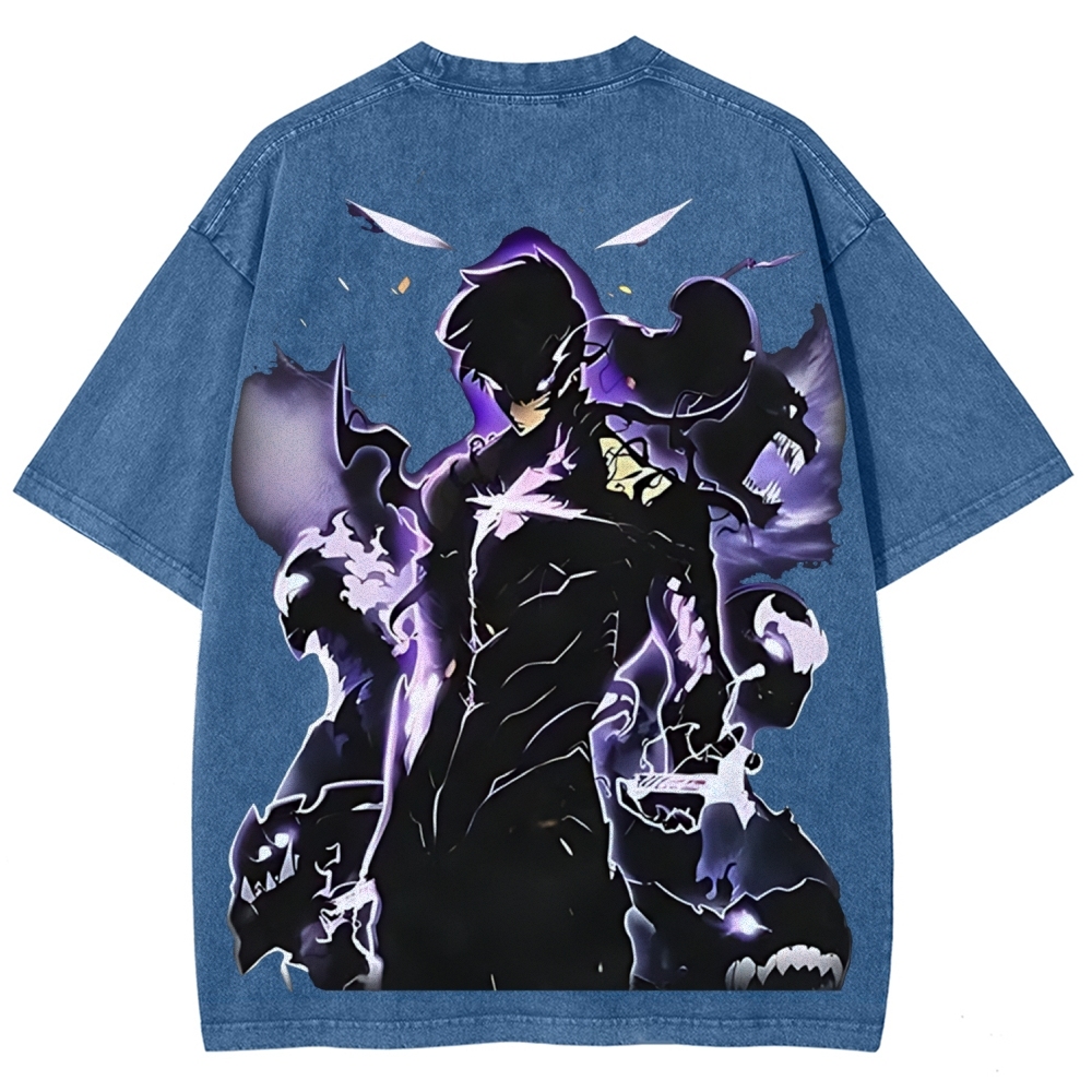 Arise Solo Leveling Pinted Unisex Washed T-Shirt 2603001264