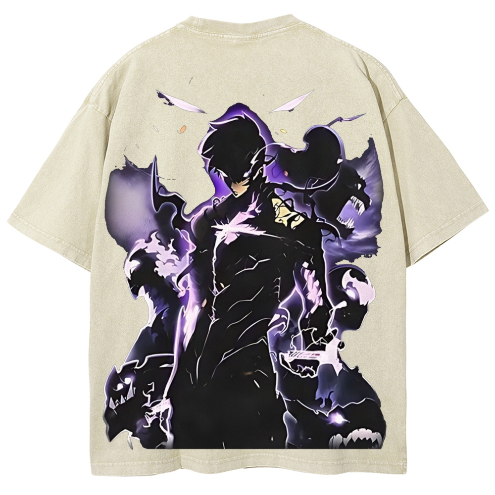 Arise Solo Leveling Pinted Unisex Washed T-Shirt 2603001264