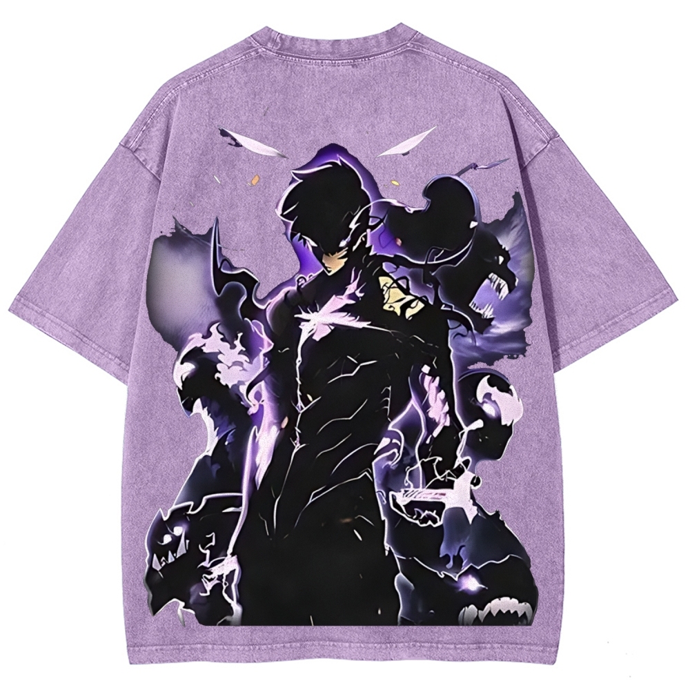 Arise Solo Leveling Pinted Unisex Washed T-Shirt 2603001264