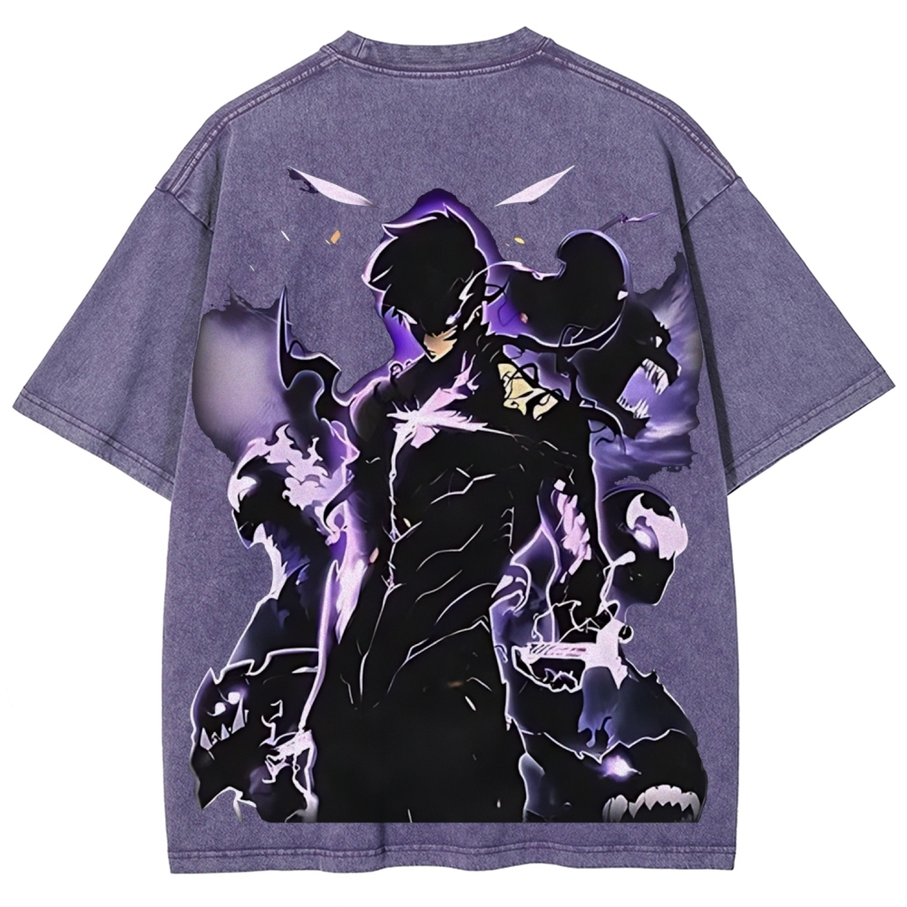 Arise Solo Leveling Pinted Unisex Washed T-Shirt 2603001264