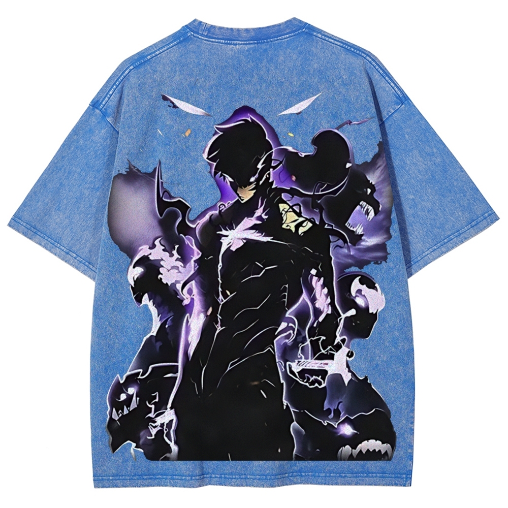 Arise Solo Leveling Pinted Unisex Washed T-Shirt 2603001264