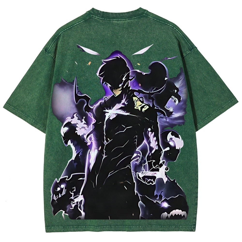 Arise Solo Leveling Pinted Unisex Washed T-Shirt 2603001264