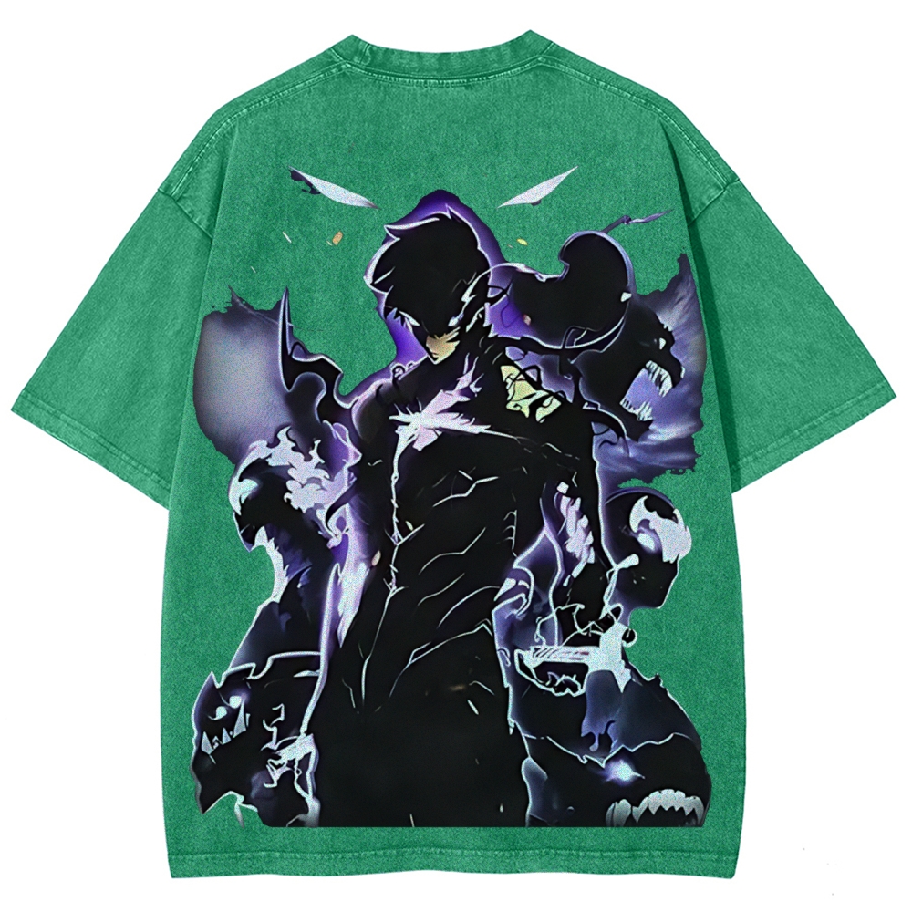 Arise Solo Leveling Pinted Unisex Washed T-Shirt 2603001264