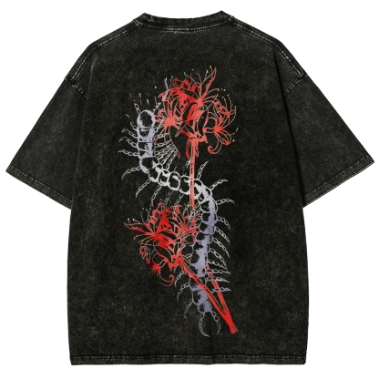 Tokyo Ghoul Printed Unisex Washed T-Shirt 2603001266