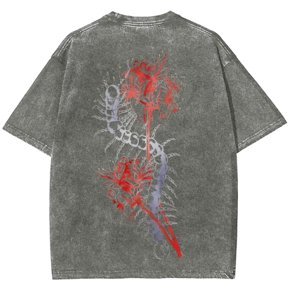 Tokyo Ghoul Printed Unisex Washed T-Shirt 2603001266